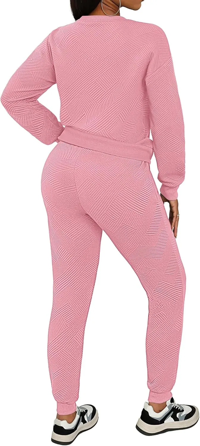 AOMONI Track Suits for Women Set Sweatsuit Sets 2 Piece Long Sleeve Outfits Jogger Sets Pullover with Pockets