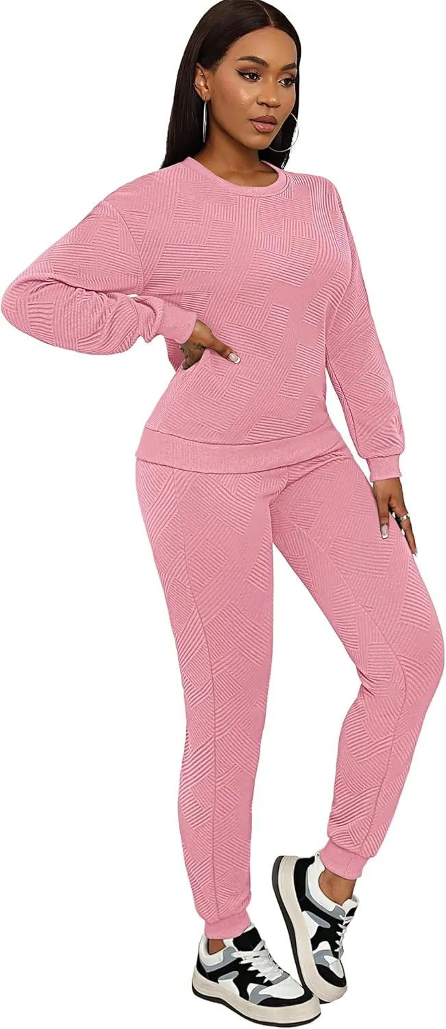 AOMONI Track Suits for Women Set Sweatsuit Sets 2 Piece Long Sleeve Outfits Jogger Sets Pullover with Pockets