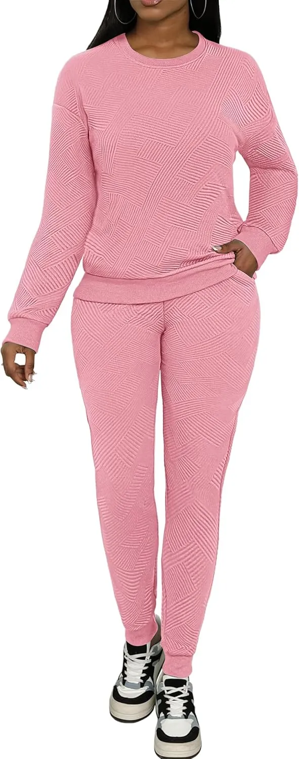 AOMONI Track Suits for Women Set Sweatsuit Sets 2 Piece Long Sleeve Outfits Jogger Sets Pullover with Pockets