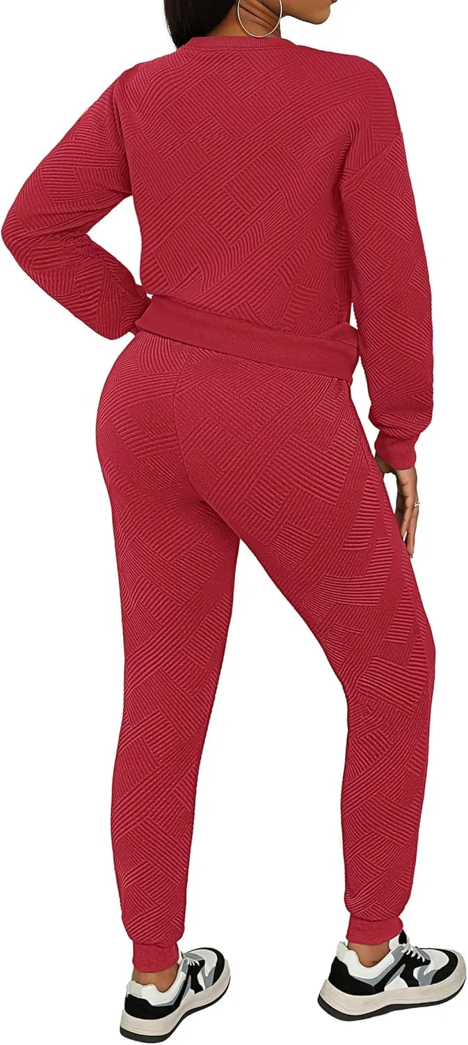 AOMONI Track Suits for Women Set Sweatsuit Sets 2 Piece Long Sleeve Outfits Jogger Sets Pullover with Pockets
