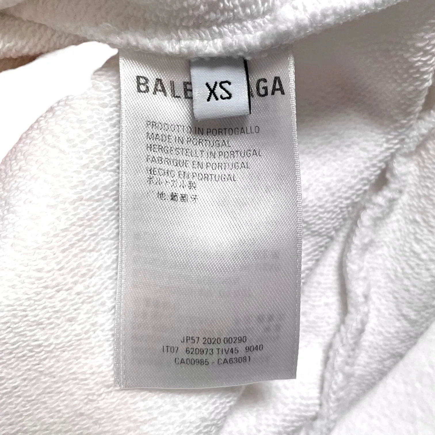Balenciaga Paris Olympics Embroidery Oversized Hooded Sweatshirt White