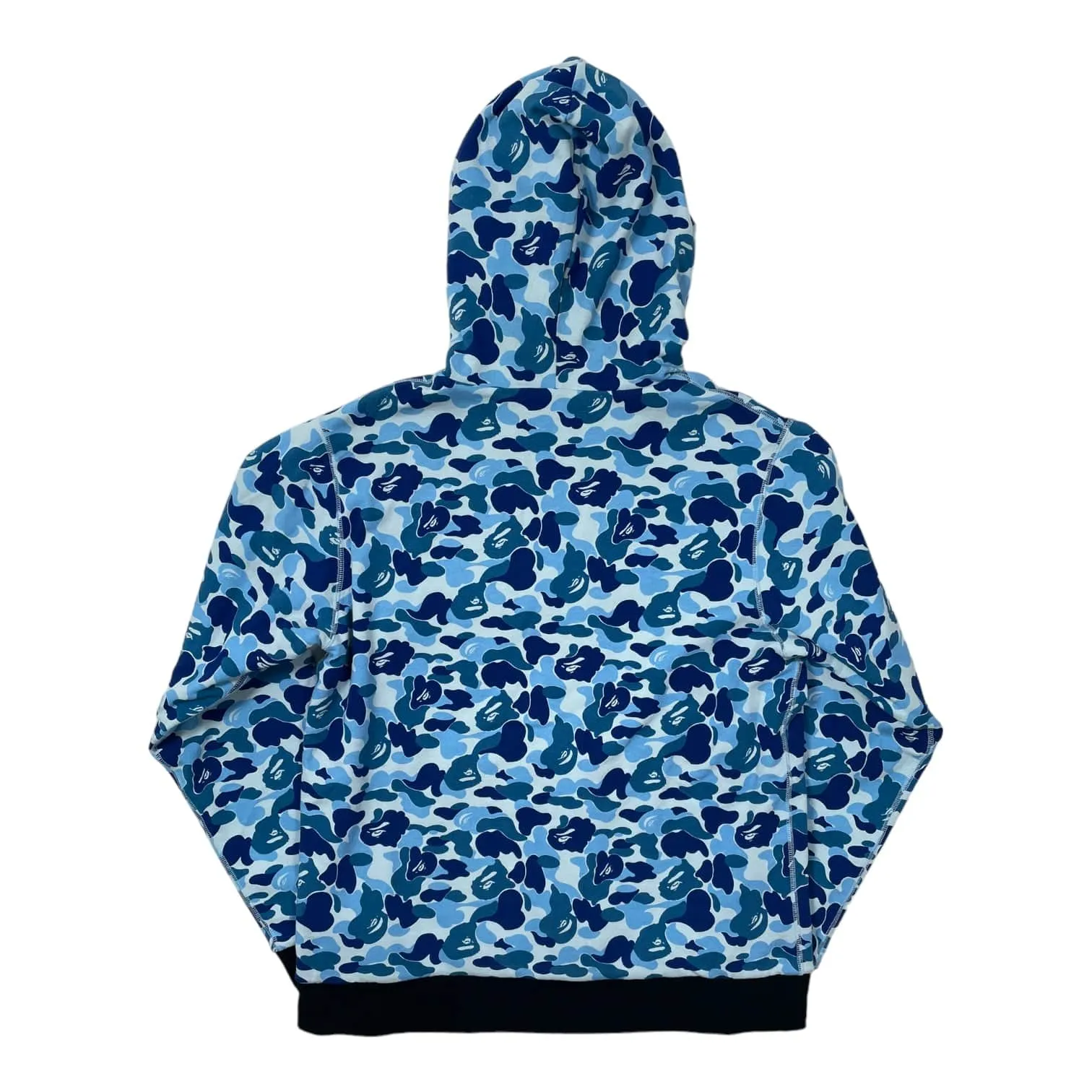 BAPE Color Camo Reversible PONR Shark Full Zip Hooded Sweatshirt Black Baby Blue Pre-Owned