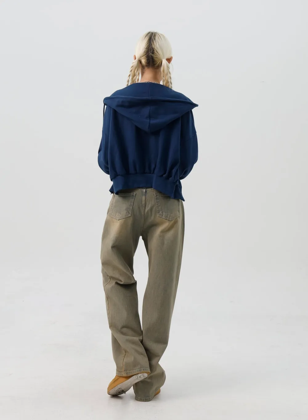 Crop Hooded Zip Up IS307