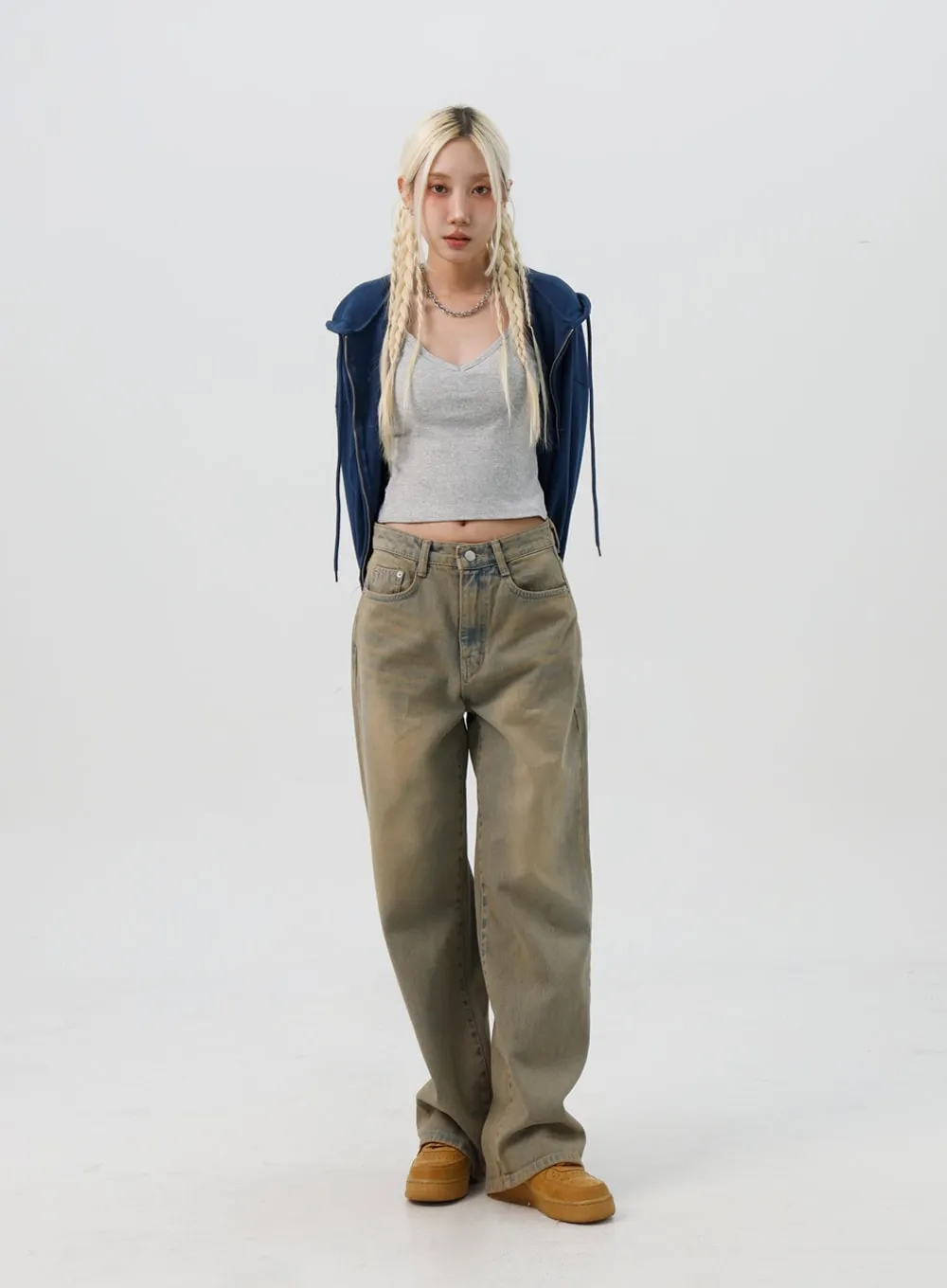 Crop Hooded Zip Up IS307