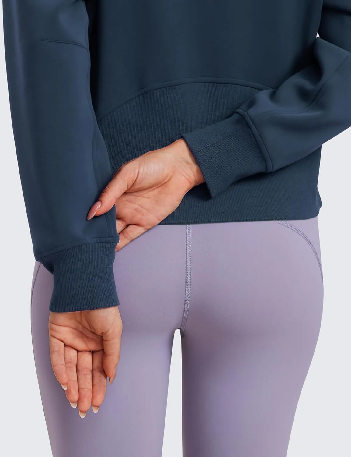CRZ YOGA Womens SoftAura Full Zip Up Hoodie Workout Casual Hooded Sweatshirt Long Sleeve Athletic Jacket