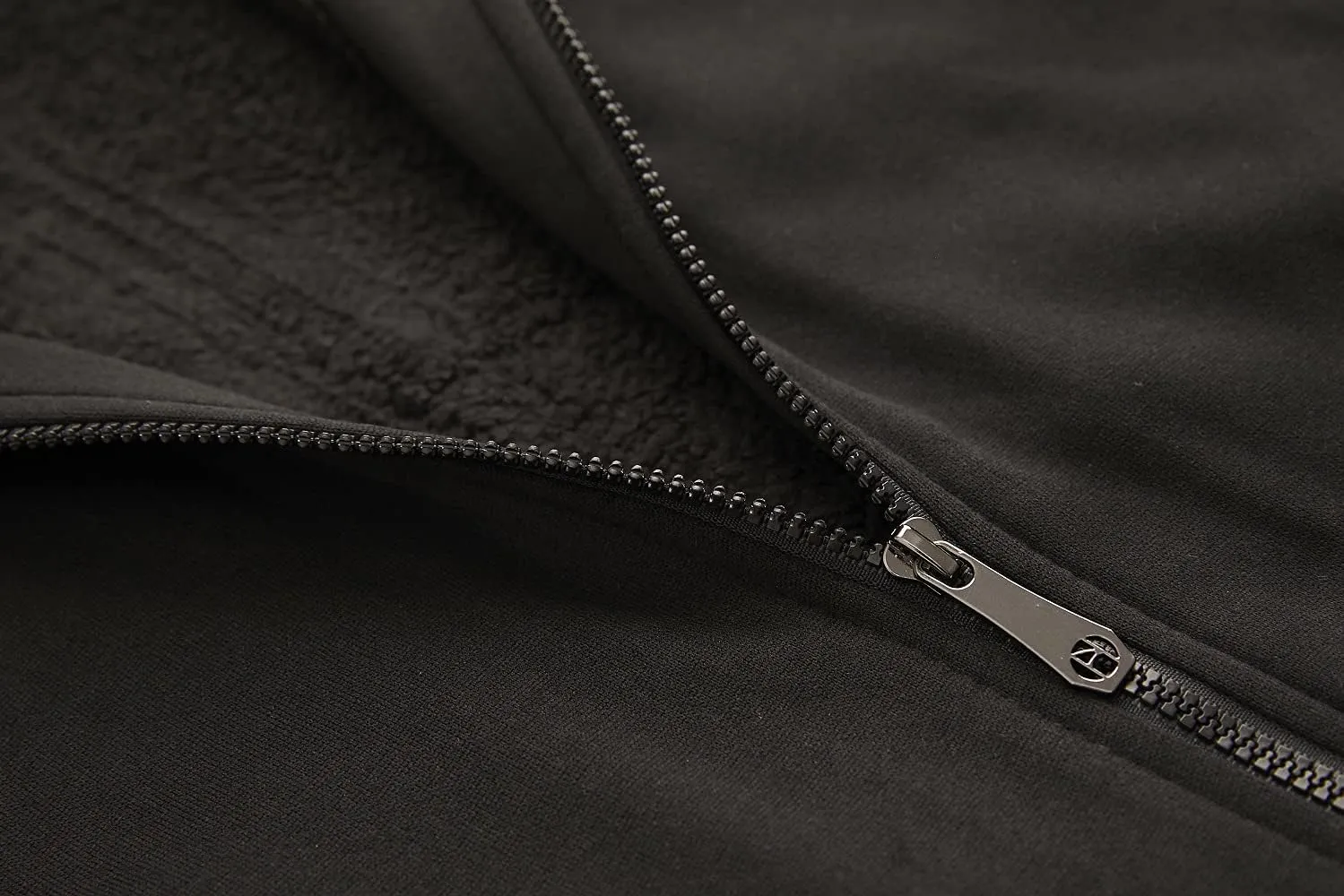Facitisu Heavyweight Sherpa Lined Fleece Hoodie Sweatshirts for Men Winter Zip Plus Size Jacket