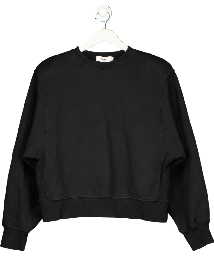 FRANKIE SHOP Black Crew Neck Heavy Weight Sweatshirt UK L