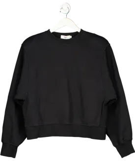FRANKIE SHOP Black Crew Neck Heavy Weight Sweatshirt UK L