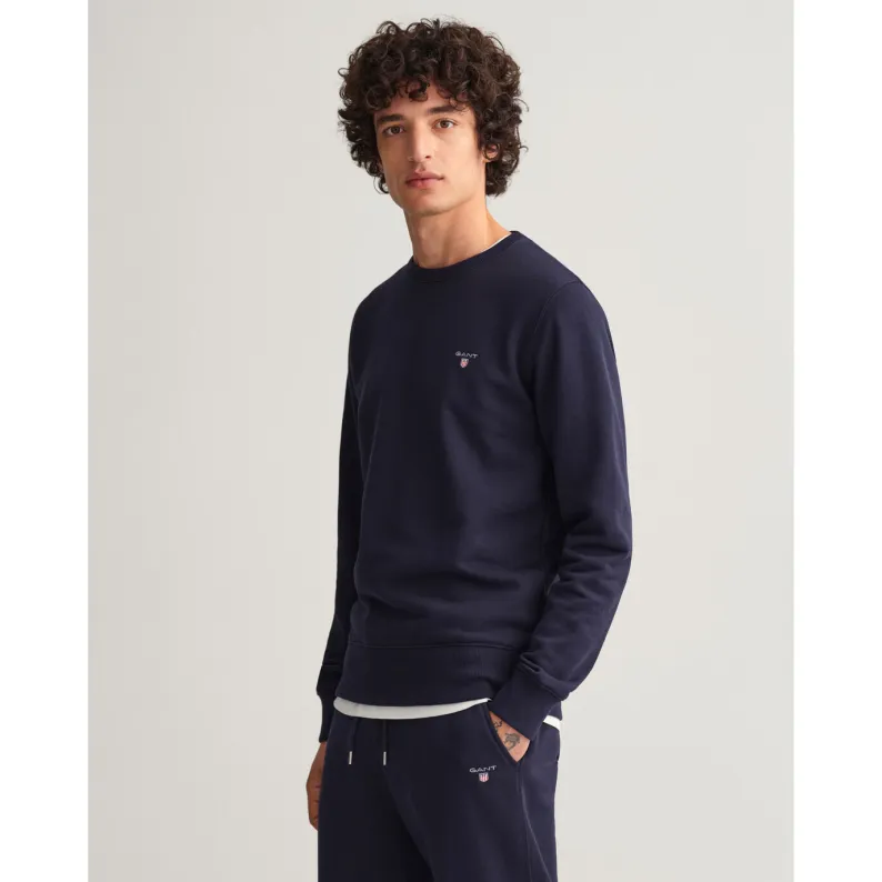 GANT Original Crew Neck Sweatshirt 2046072 Evening Blue