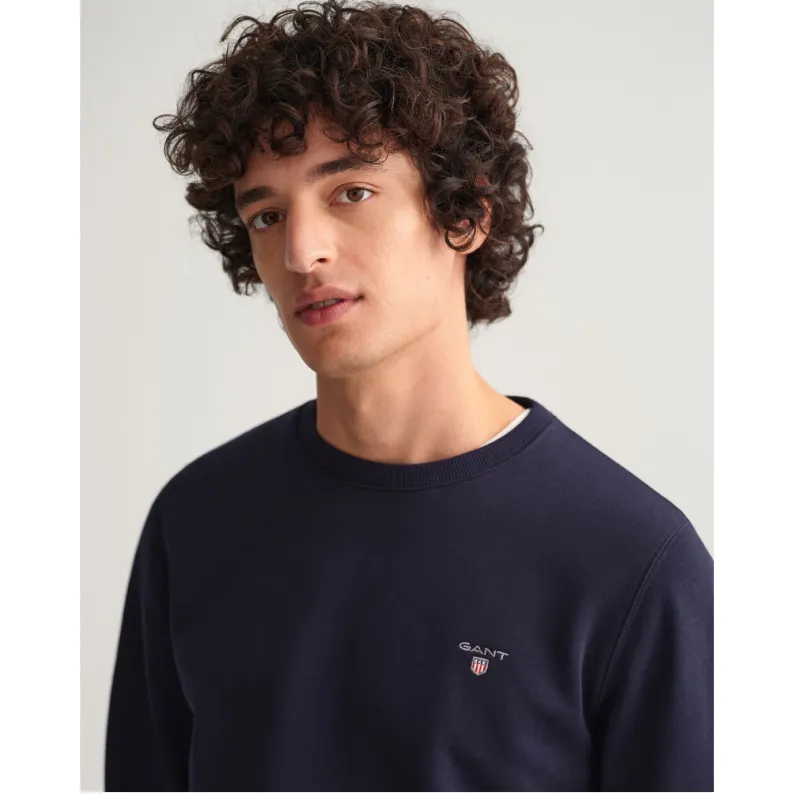 GANT Original Crew Neck Sweatshirt 2046072 Evening Blue