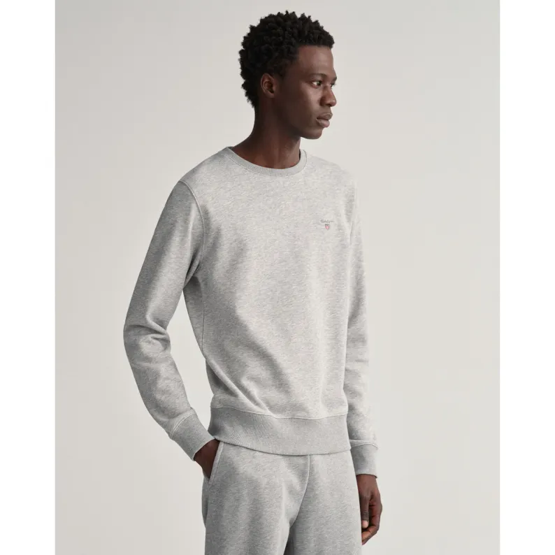 GANT Original Crew Neck Sweatshirt 2046072 GREY MELANGE