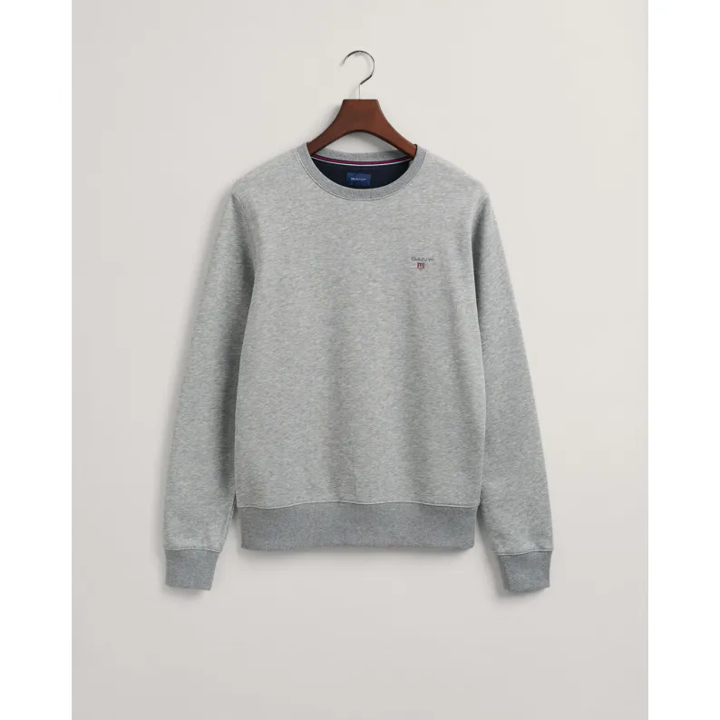 GANT Original Crew Neck Sweatshirt 2046072 GREY MELANGE