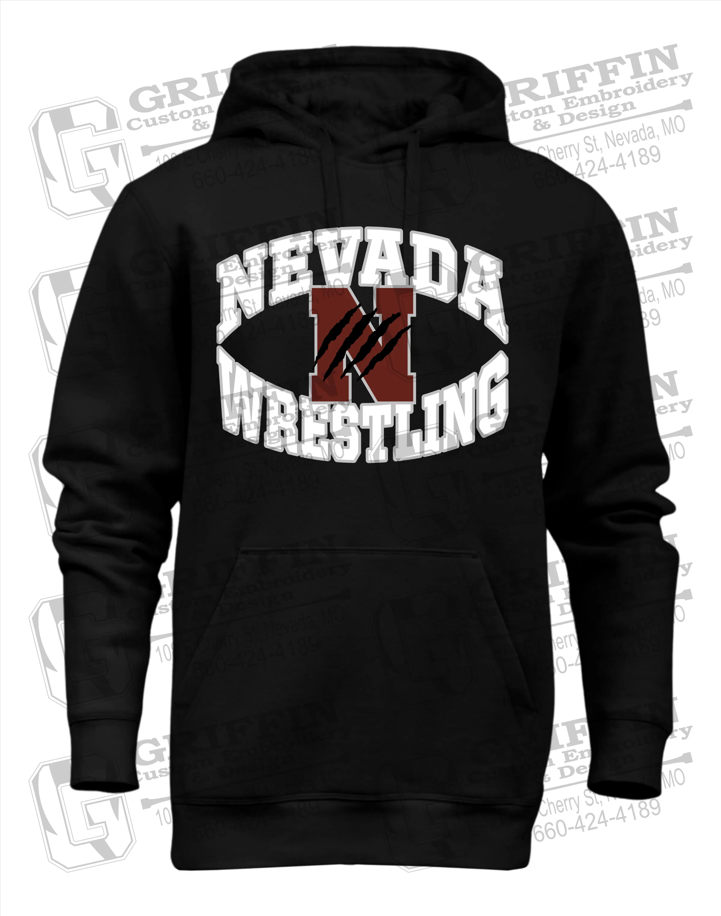 Heavyweight Fleece Hoodie - Wrestling - Nevada Tigers 23-H