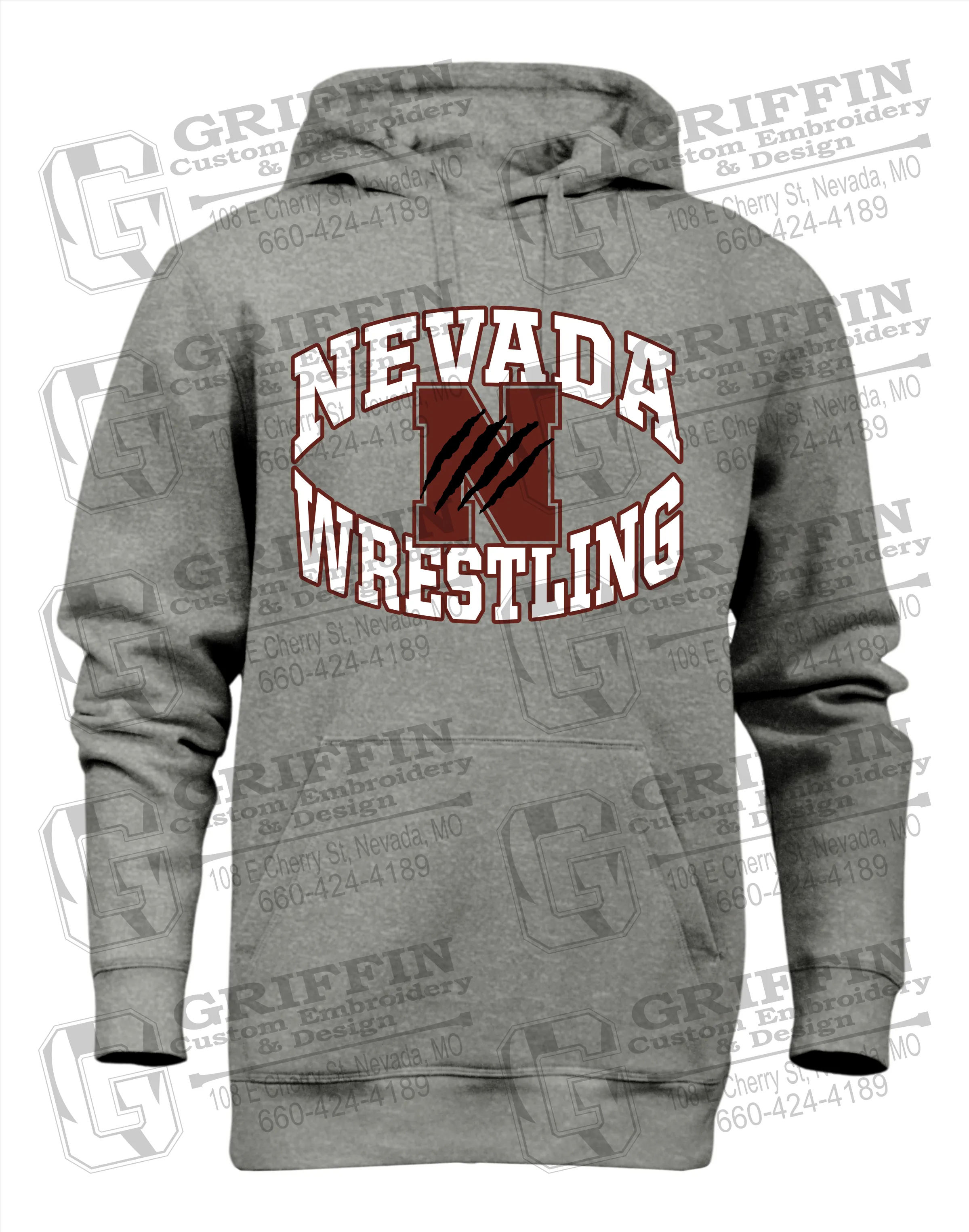 Heavyweight Fleece Hoodie - Wrestling - Nevada Tigers 23-H