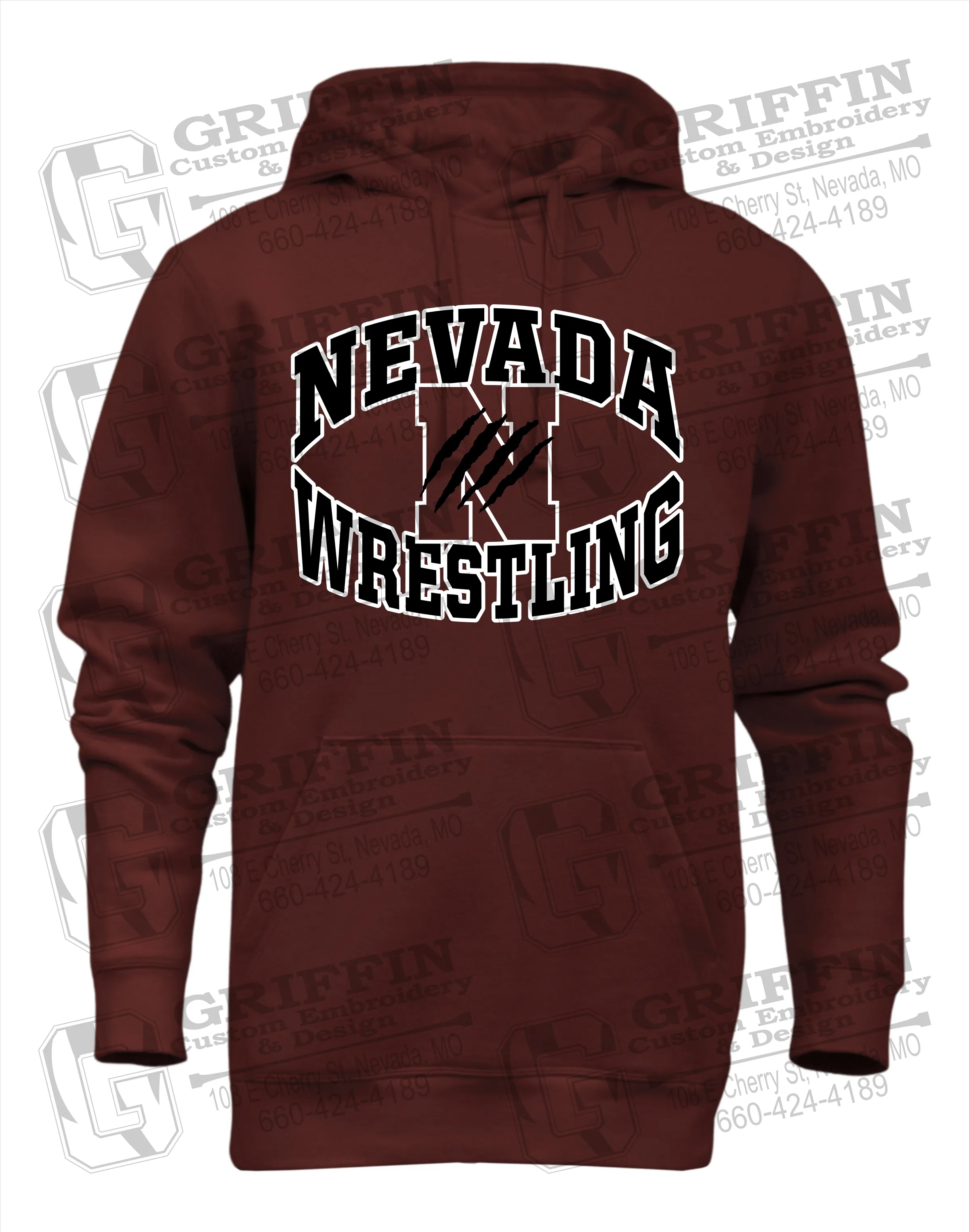Heavyweight Fleece Hoodie - Wrestling - Nevada Tigers 23-H