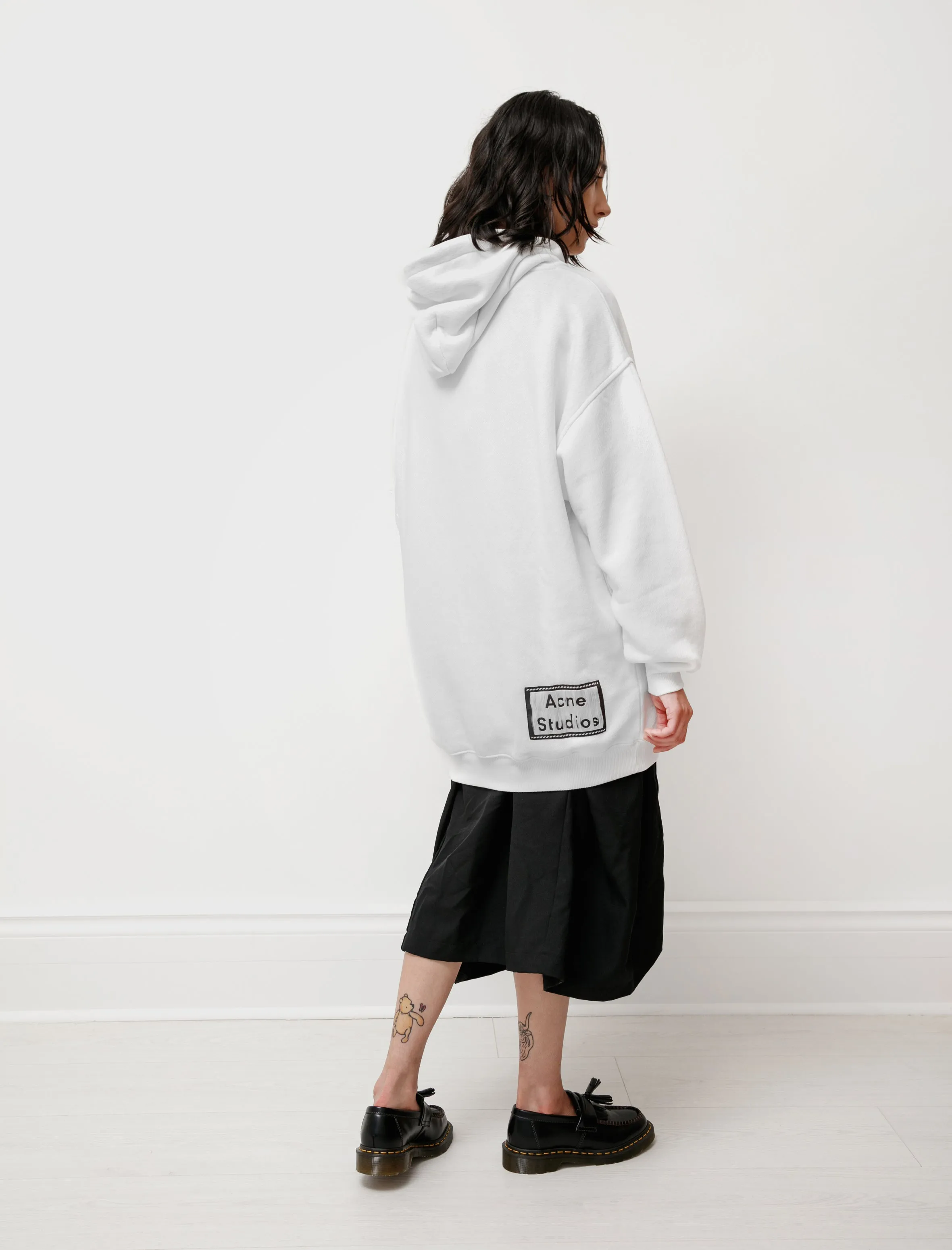 Hooded Sweatshirt Reverse Label Optic White