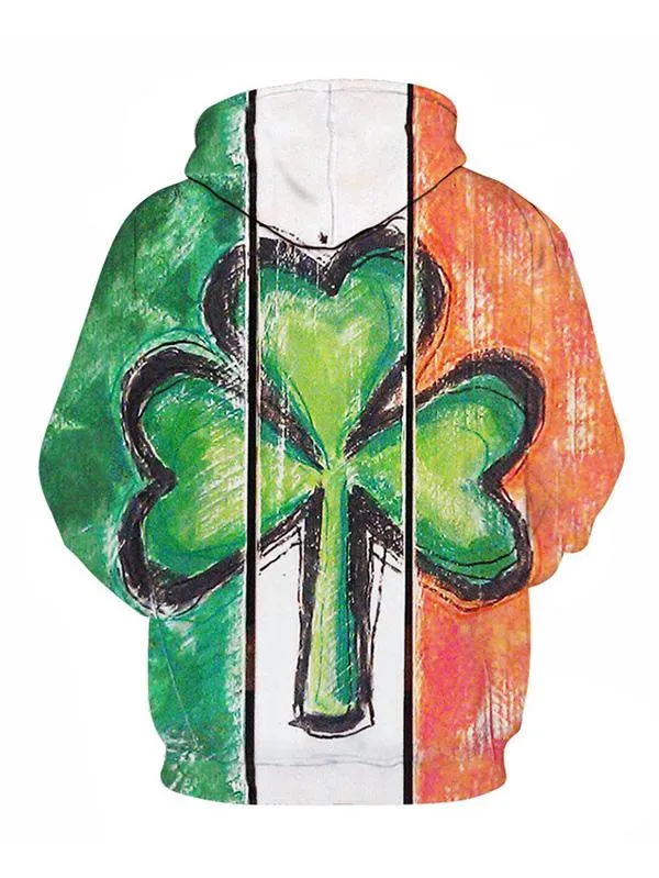 Irish Clover Hoodie St. Patrick's Day Shamrock Hooded, Drink Beer Shirt, Let Drink Patrick Day