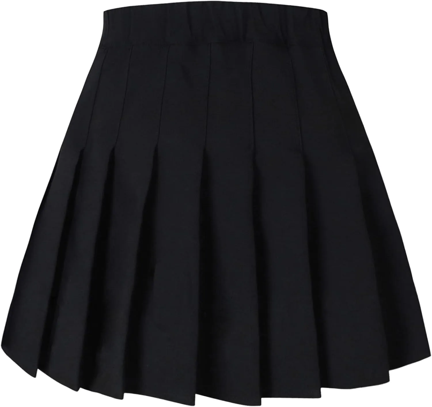 Joe Wenko Girls Women's Pleated Skirt, High Waist School Uniform A-Line Short Skirt