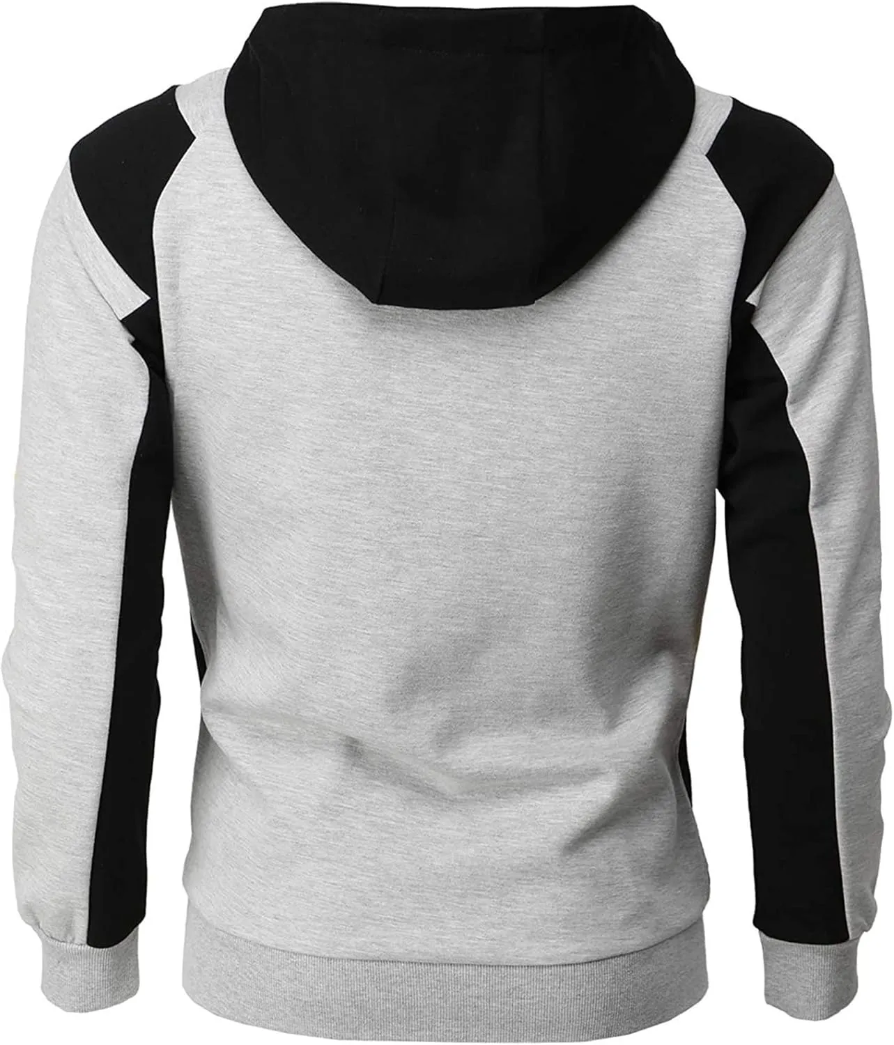 Maiyifu-GJ Men's Fleece Hoodies Full Zip Lightweight Color Block Hoodie Long Sleeve Zip-up Hooded Sweatshirt With Pocket
