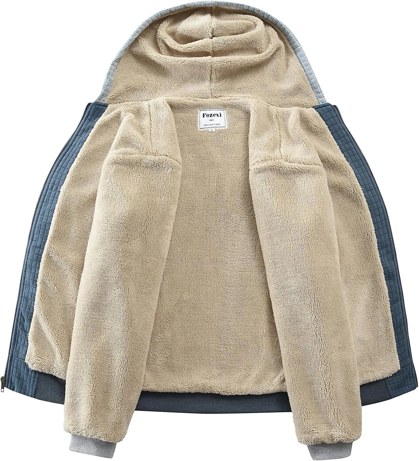 Men's Fleece Heavyweight Full Zip Hoodie Sweatshirt Jacket Hooded for Men
