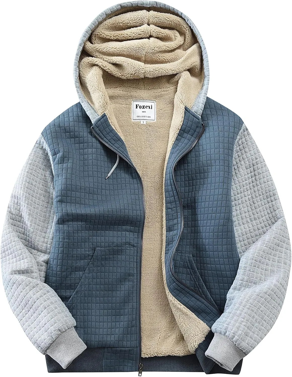 Men's Fleece Heavyweight Full Zip Hoodie Sweatshirt Jacket Hooded for Men