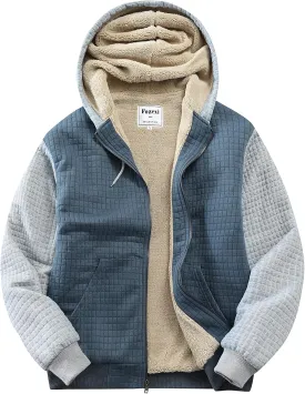 Men's Fleece Heavyweight Full Zip Hoodie Sweatshirt Jacket Hooded for Men