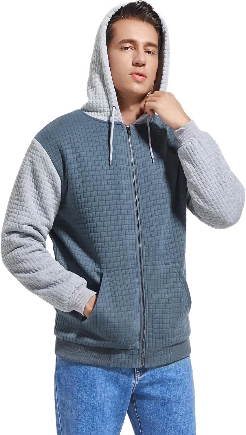 Men's Fleece Heavyweight Full Zip Hoodie Sweatshirt Jacket Hooded for Men