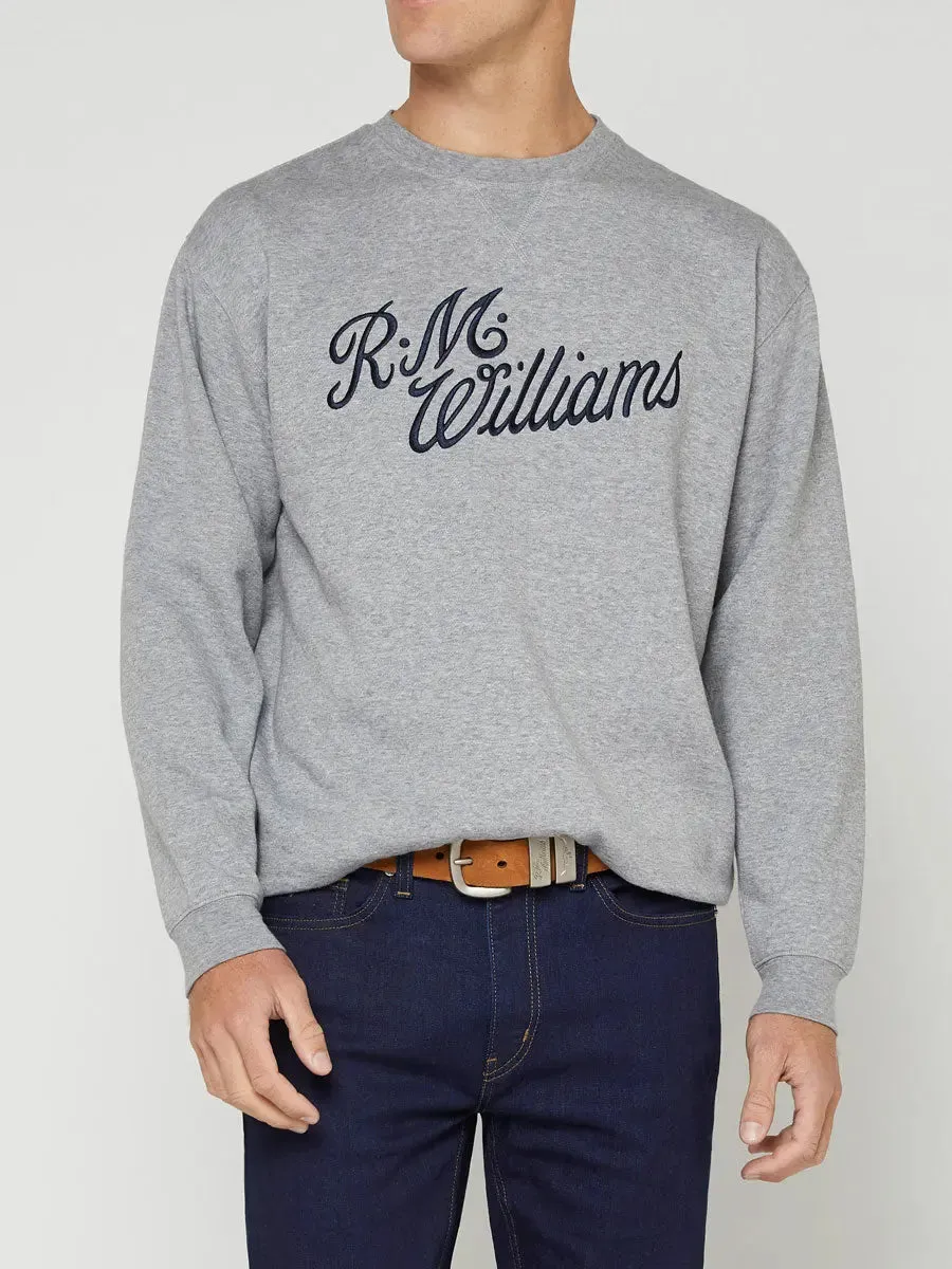 RM WILLIAMS Script Crew Neck Jumper - Men's - Grey