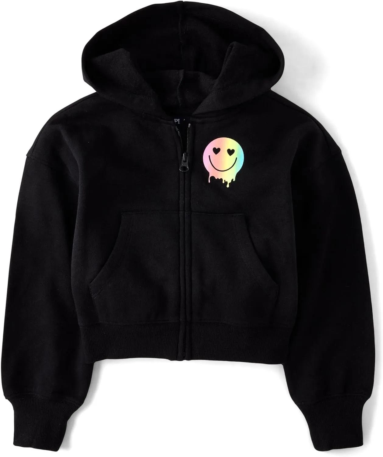 The Children's Place Girls' Long Sleeve Cropped Hooded Zip Up