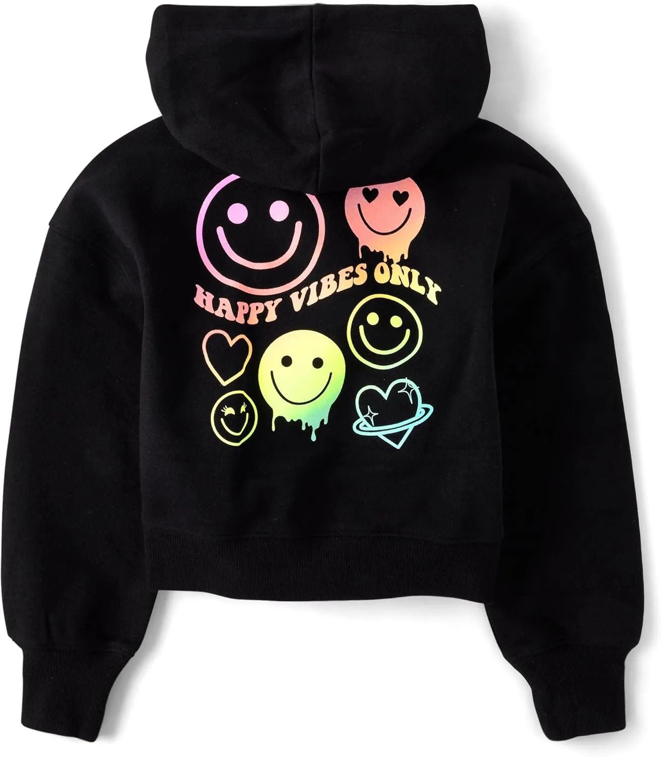 The Children's Place Girls' Long Sleeve Cropped Hooded Zip Up