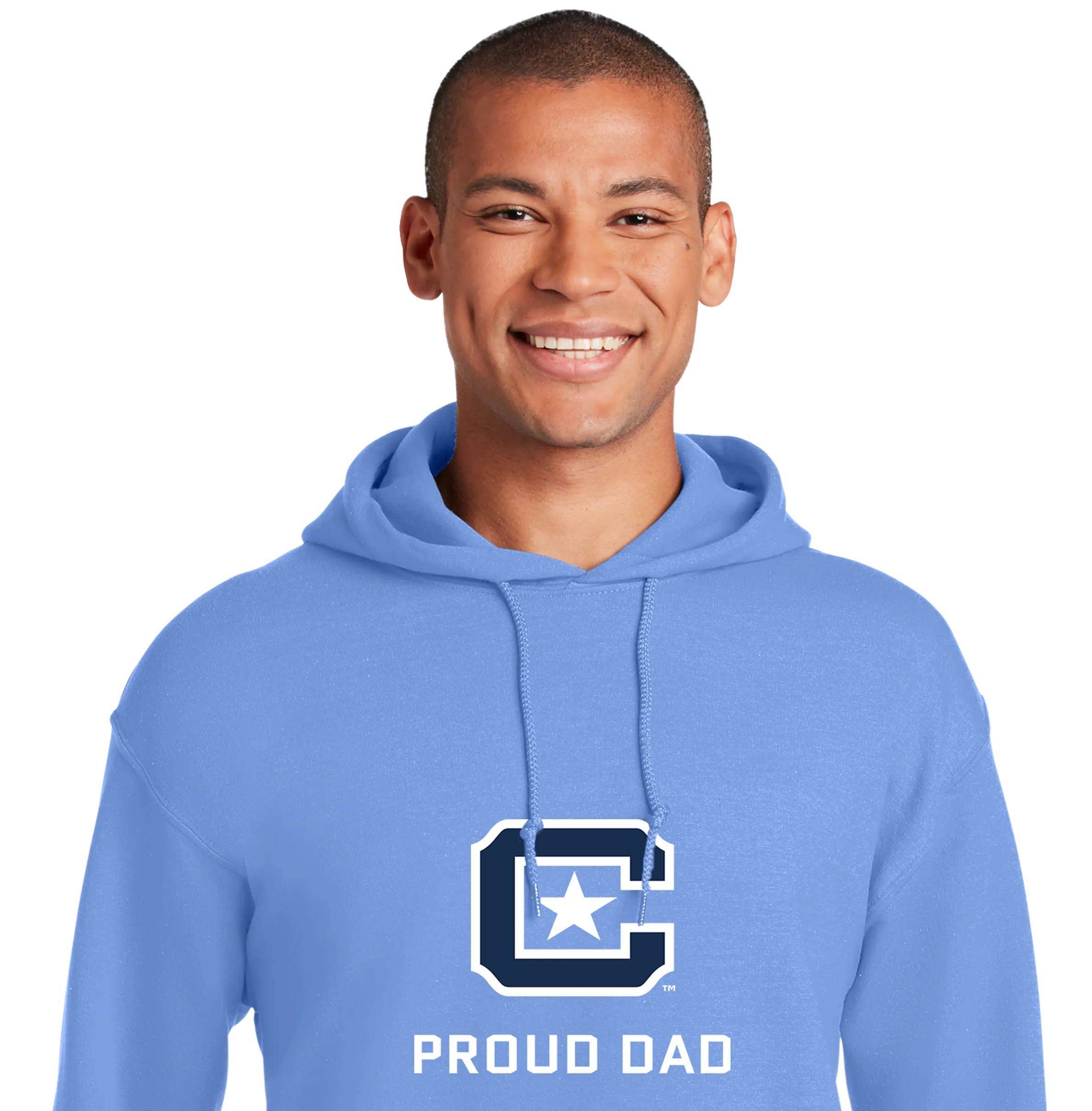 The Citadel Block C Star logo, Proud Dad,  Heavy Blend™ Hooded Sweatshirt