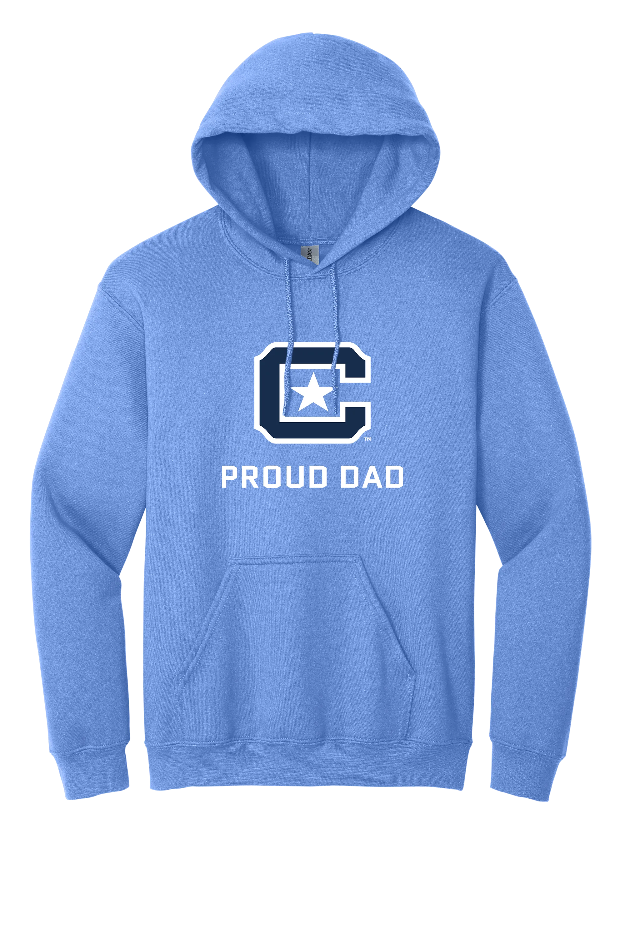 The Citadel Block C Star logo, Proud Dad,  Heavy Blend™ Hooded Sweatshirt