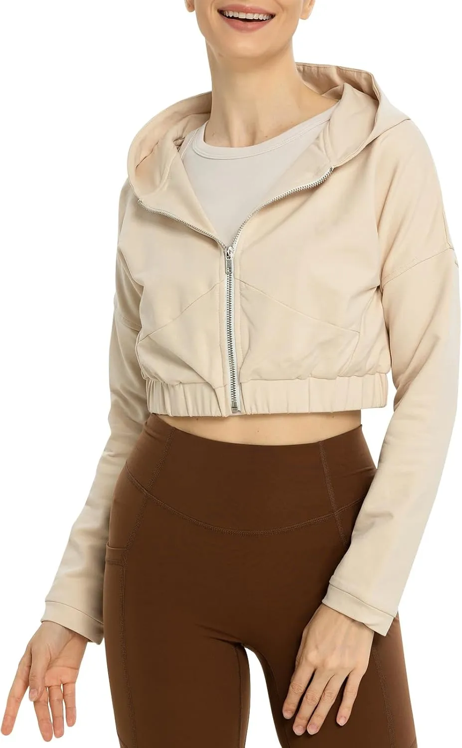 Women Cropped Hoodie Y2K Zip Up Hooded Sweatshirt Long Sleeve Crop Jacket Fall