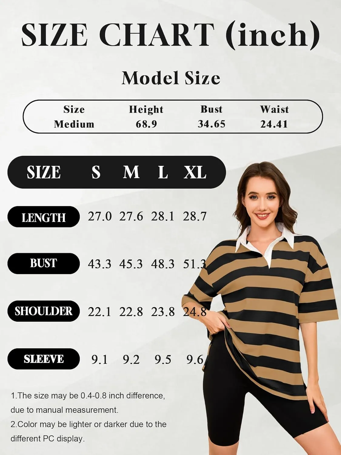 Womens Oversized Striped Polo Sweatshirt Color Block Short Sleeve Polo T-Shirts Fashion Streetwear Pullover Tops